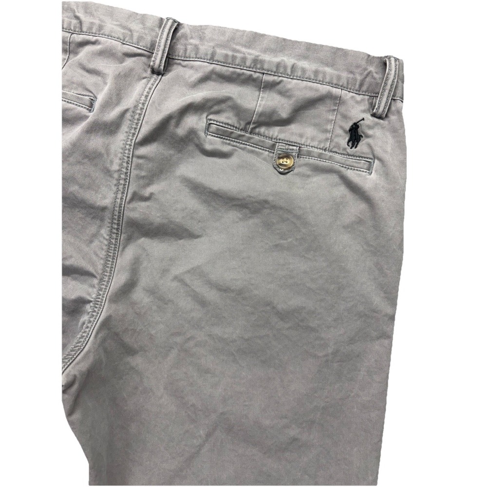 Polo Ralph Lauren Pants Mens 34x31 Slim Stretch Chinos Gray Straight Twill
